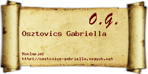 Osztovics Gabriella névjegykártya