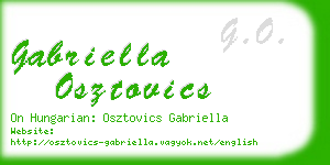 gabriella osztovics business card